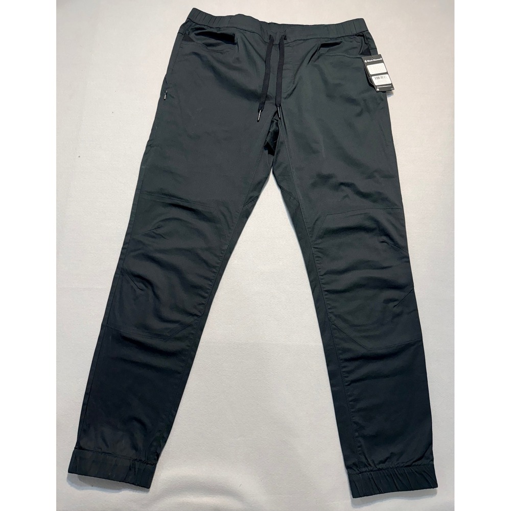 Black Diamond Mens Notion Pants Black Climbing Casual Joggers Large